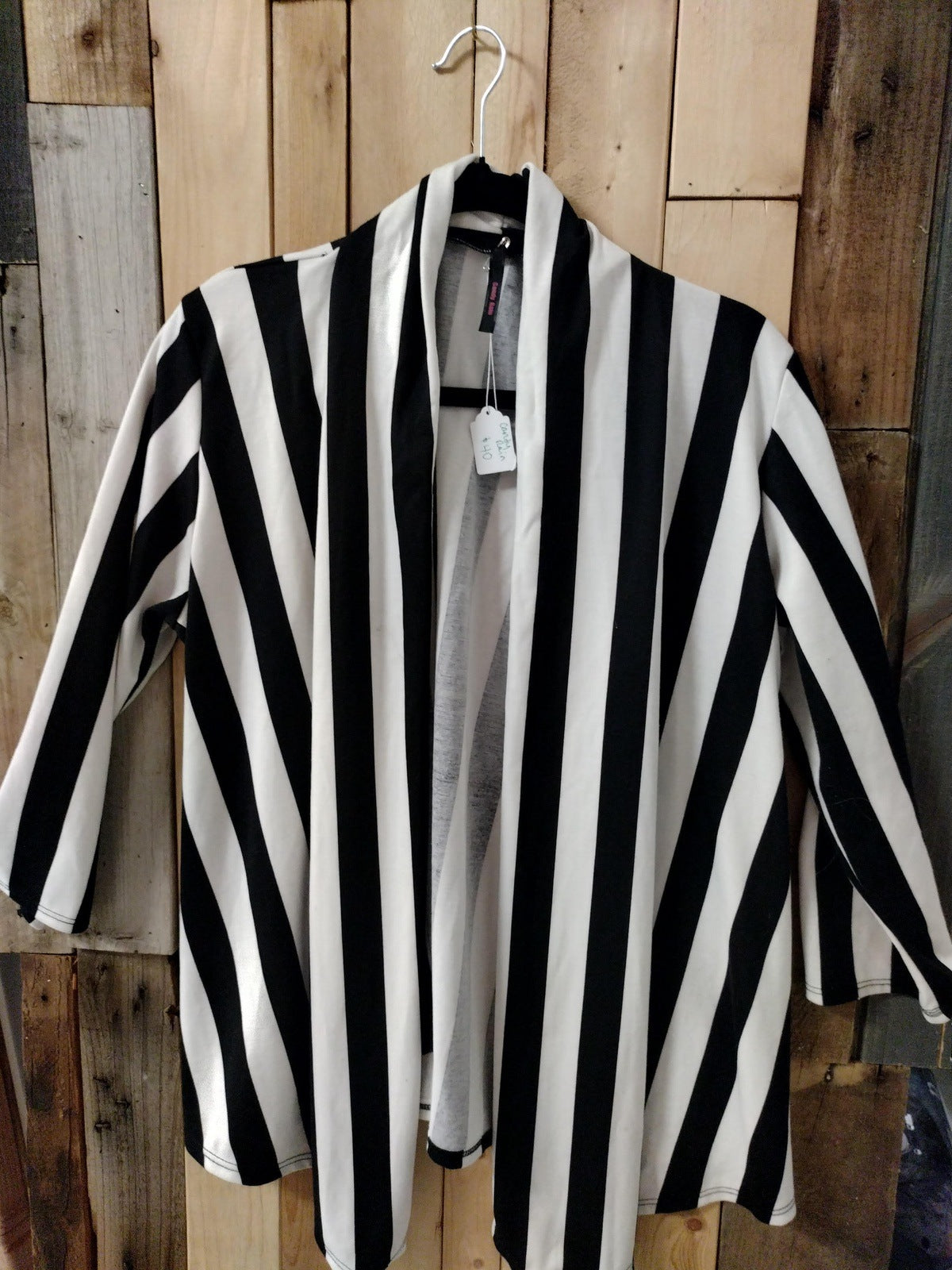 Candy Rain Women's Black and White Open Jacket XXL