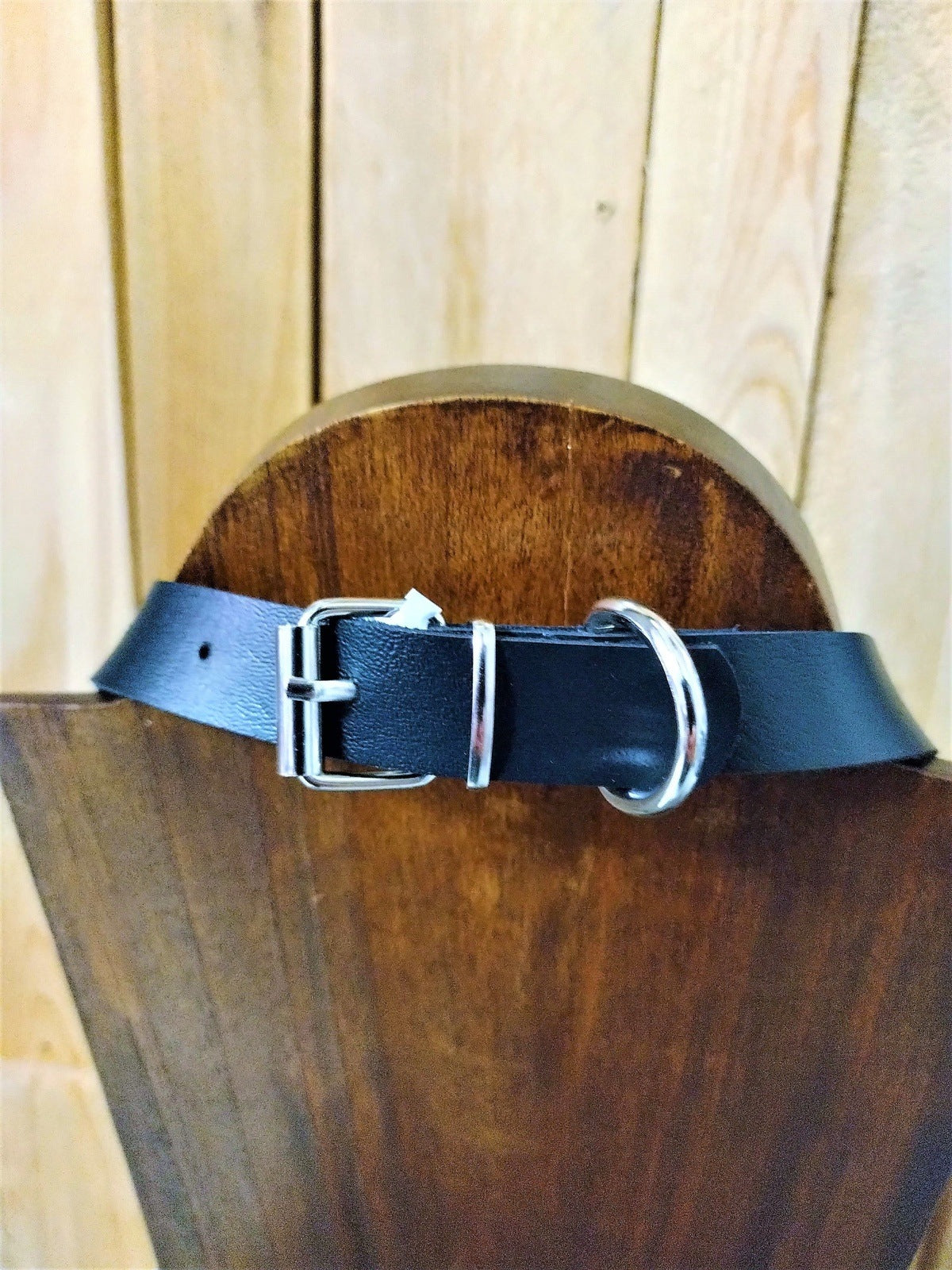 Black Vegan Leather Choker with Black Lace and rhinestones