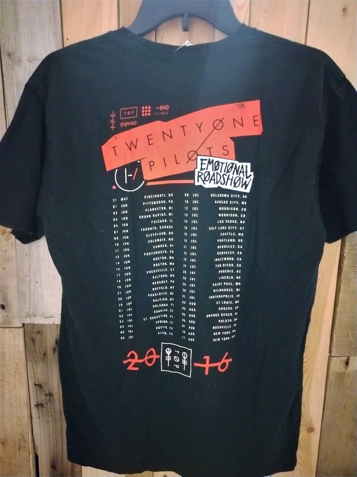 Twenty One Pilots "ERS" Tour T Shirt Size Medium 748653WH