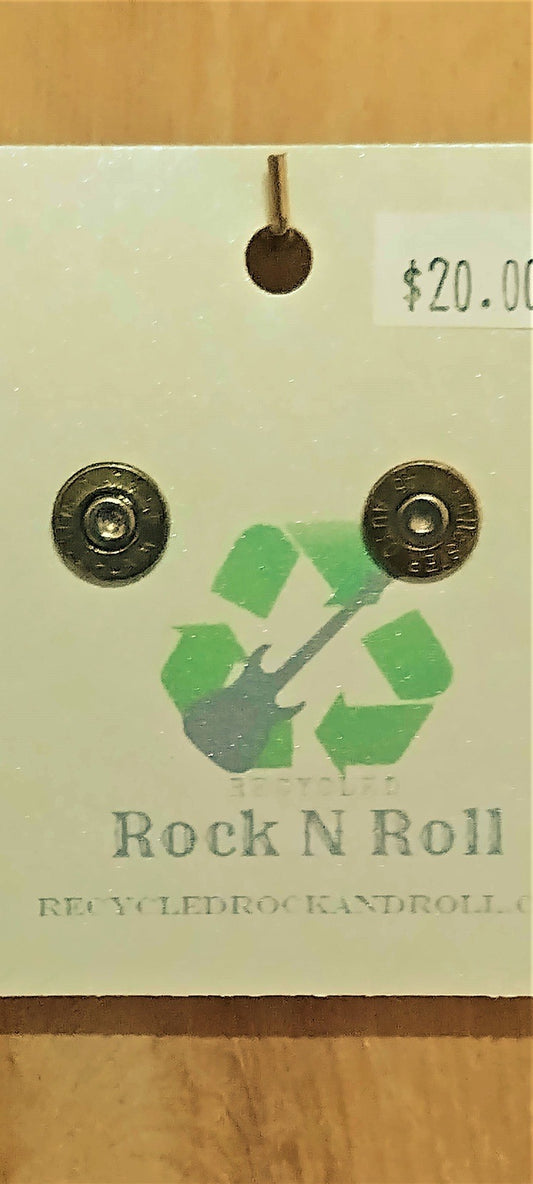 Hand Made 45 Caliber Shell Earrings