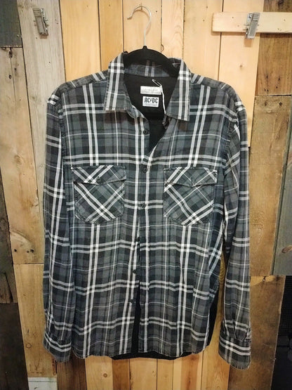 Zara Man ACDC Black Ice Flannel Size Medium