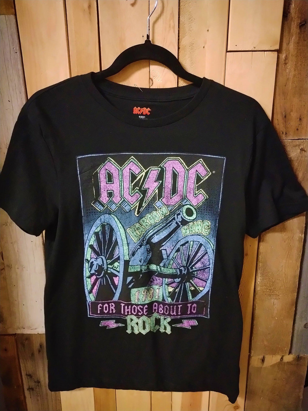 ACDC Official Merchandise "For Those About to Rock" Women's T Shirt Size Small