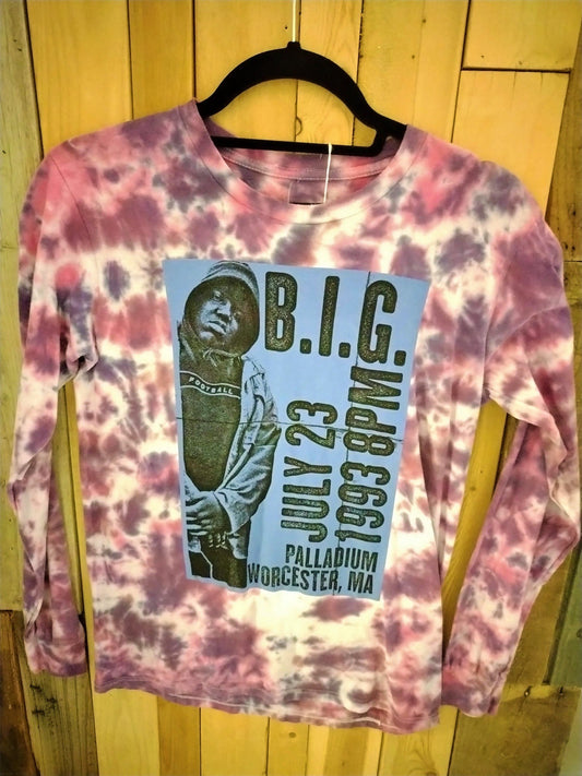 Notorious B,I.G. Long Sleeve Tie Die Tee Shirt Size Small New With Tags