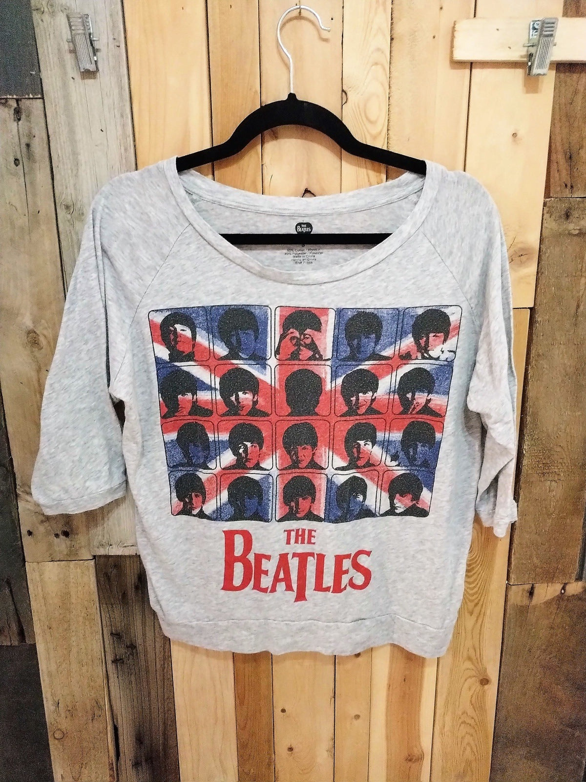 The Beatles Official Merchandise Women's T Shirt 3/4 Sleeve Size Small 379861WH