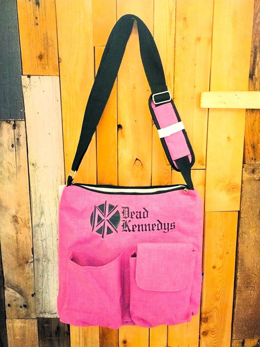 Dead Kennedys Canvas Messenger Tote Bag Pink NEW