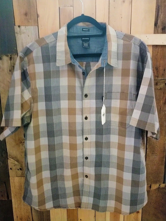Dickies Short Sleeve Men's Plaid Shirt Size 2XL