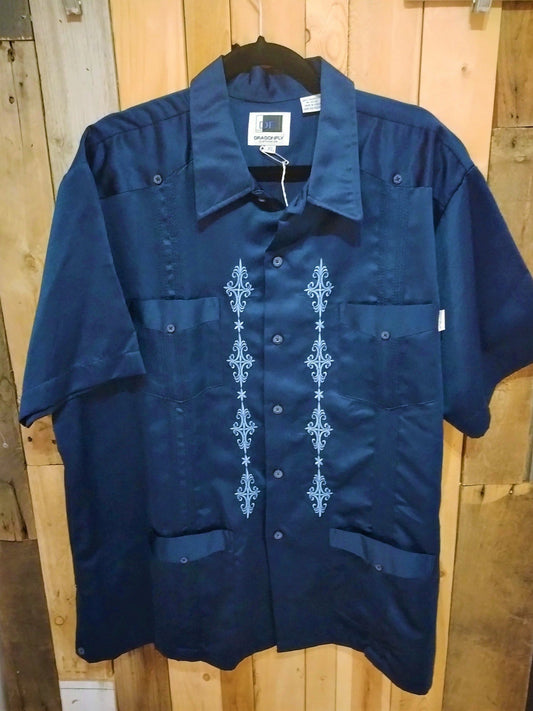 Dragonfly Clothing Co. Men's Guayabera Size XL