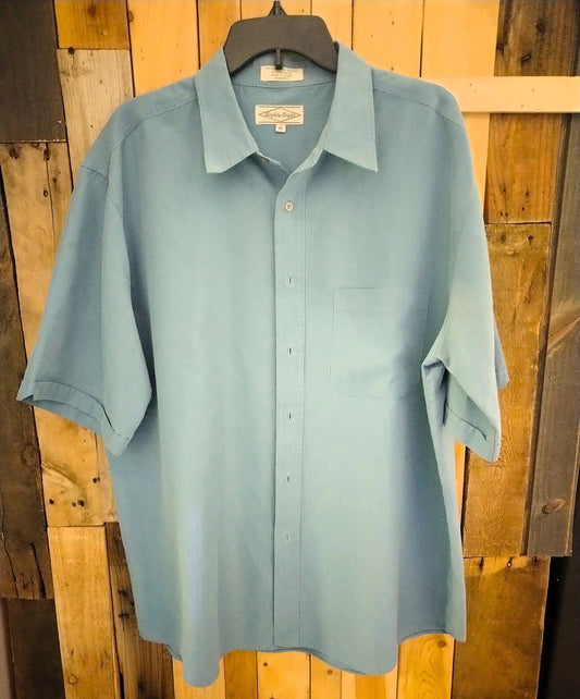 Eighty Eight Men's Short Sleeve Vintage Style Button Shirt Size XL