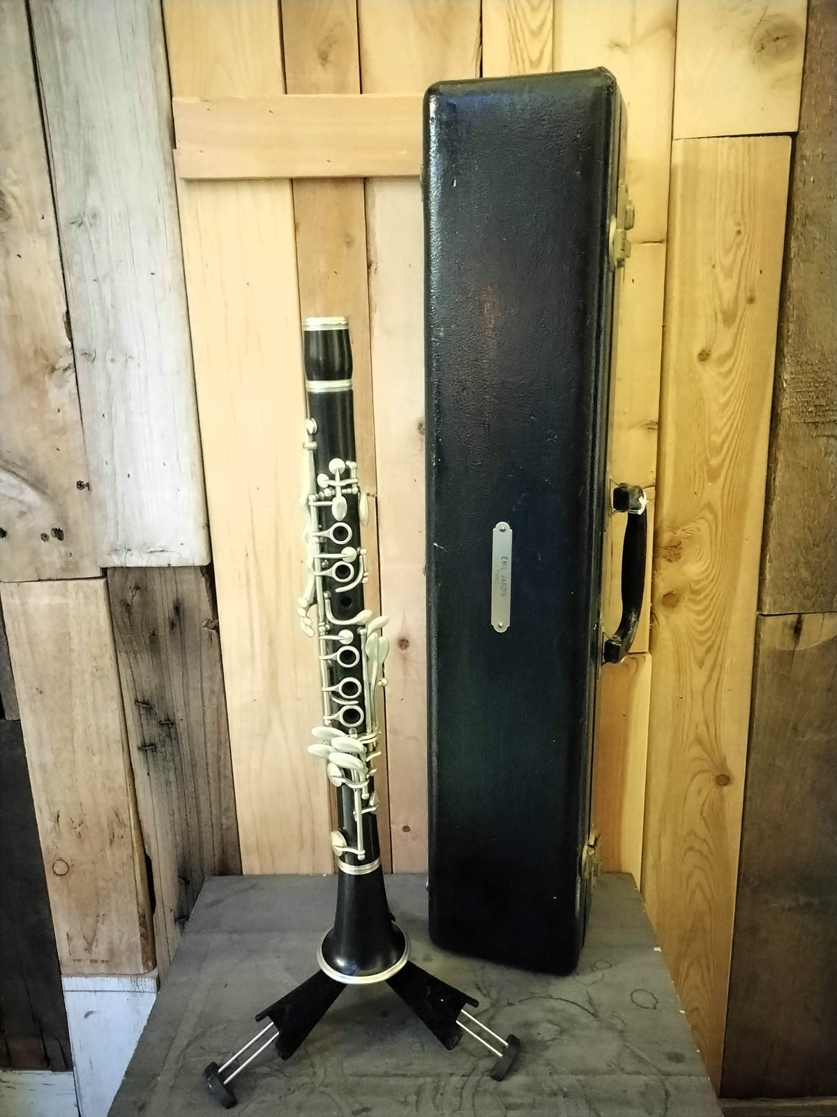 Emil Jardin Paris Vintage Eb Wood Clarinet With Case and Mouthpiece