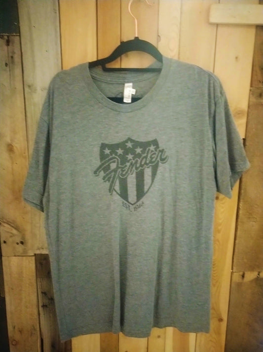 Fender Official Merchandise T Shirt Size Medium- As Is- Hole on back