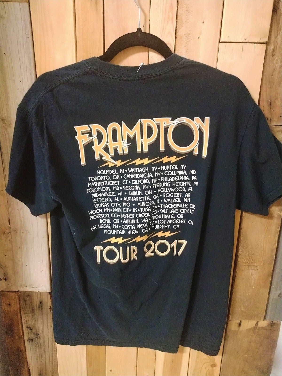 Peter Frampton 2017 Tour Tee Shirt Size Medium