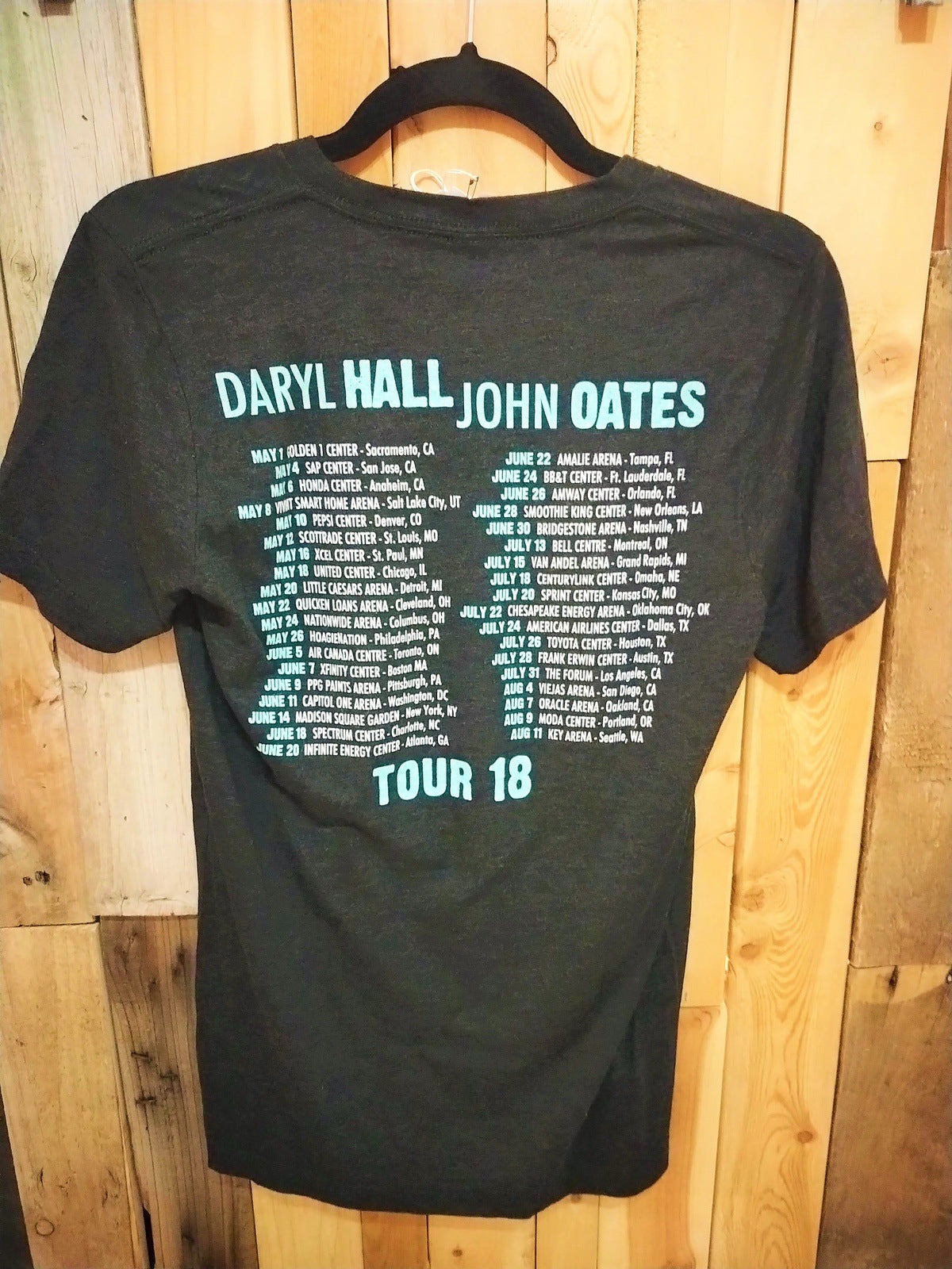 Hall And Oates 2018 Tour T Shirt Size Small 475268WH