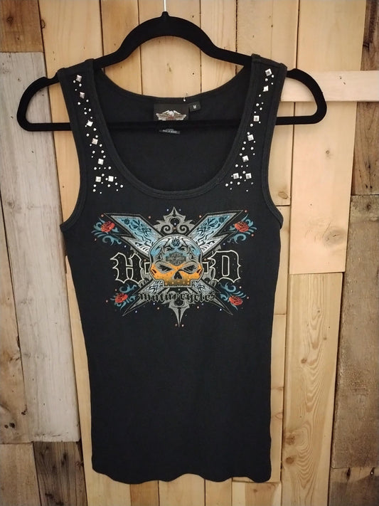 Harley Davidson Official Merchandise Studded Women's Tank Top Size Medium