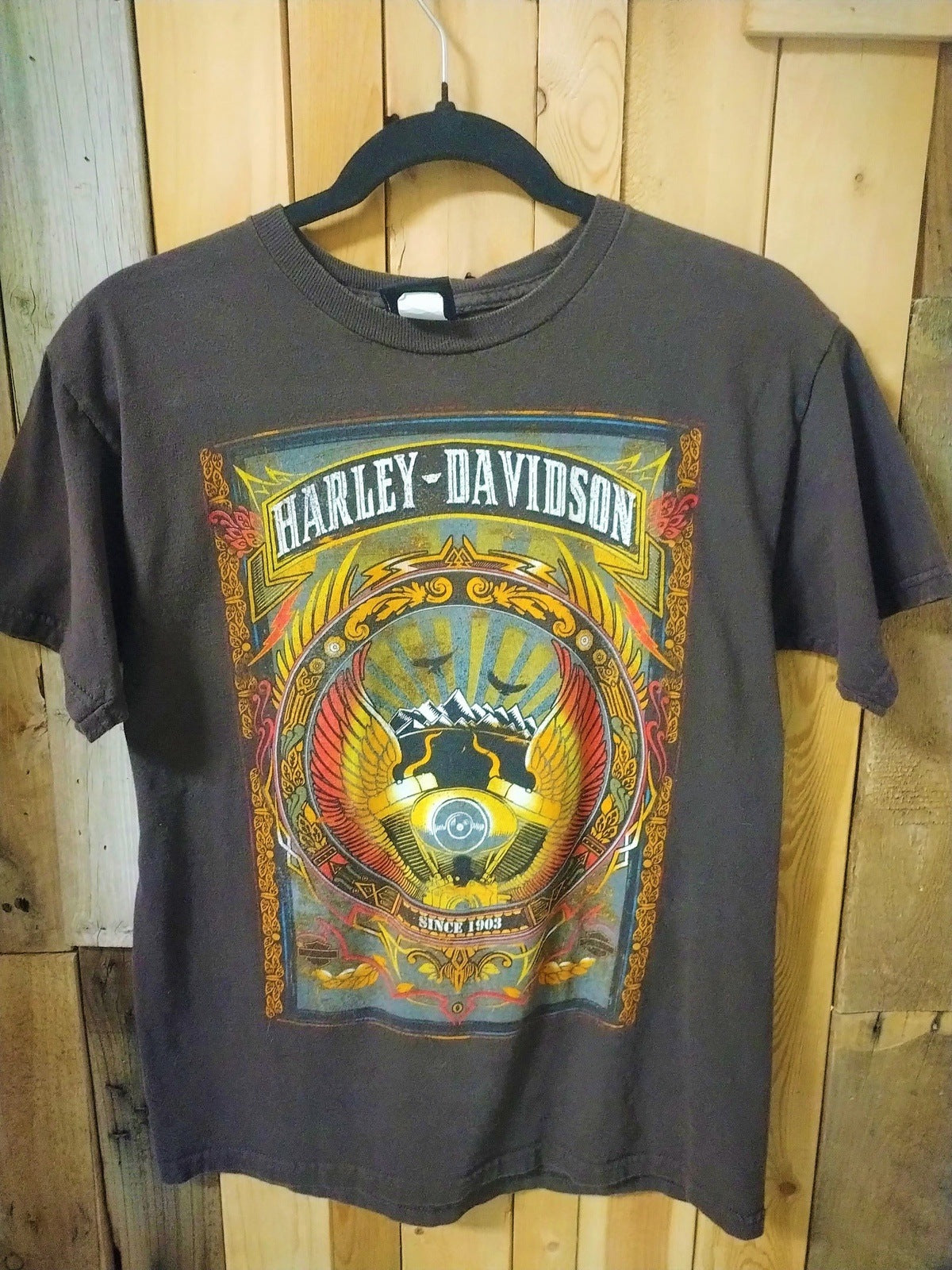 Harley Davidson San Antonio Tx. T Shirt Size Small Brown