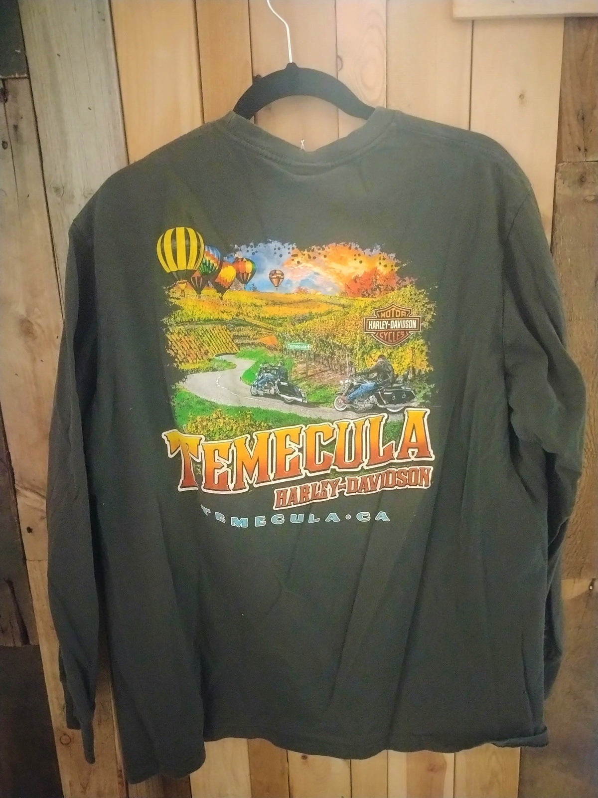 Harley Davidson Temecula CA T Shirt Size XL Long Sleeve