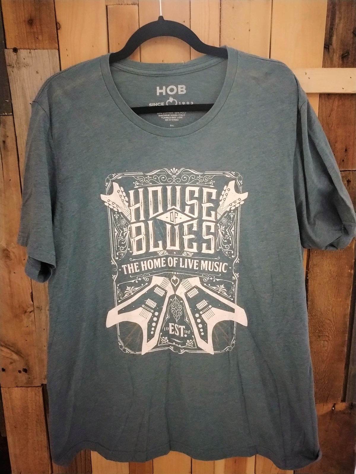 House of Blues Official Merchandise T Shirt Size 2XL 615374WH