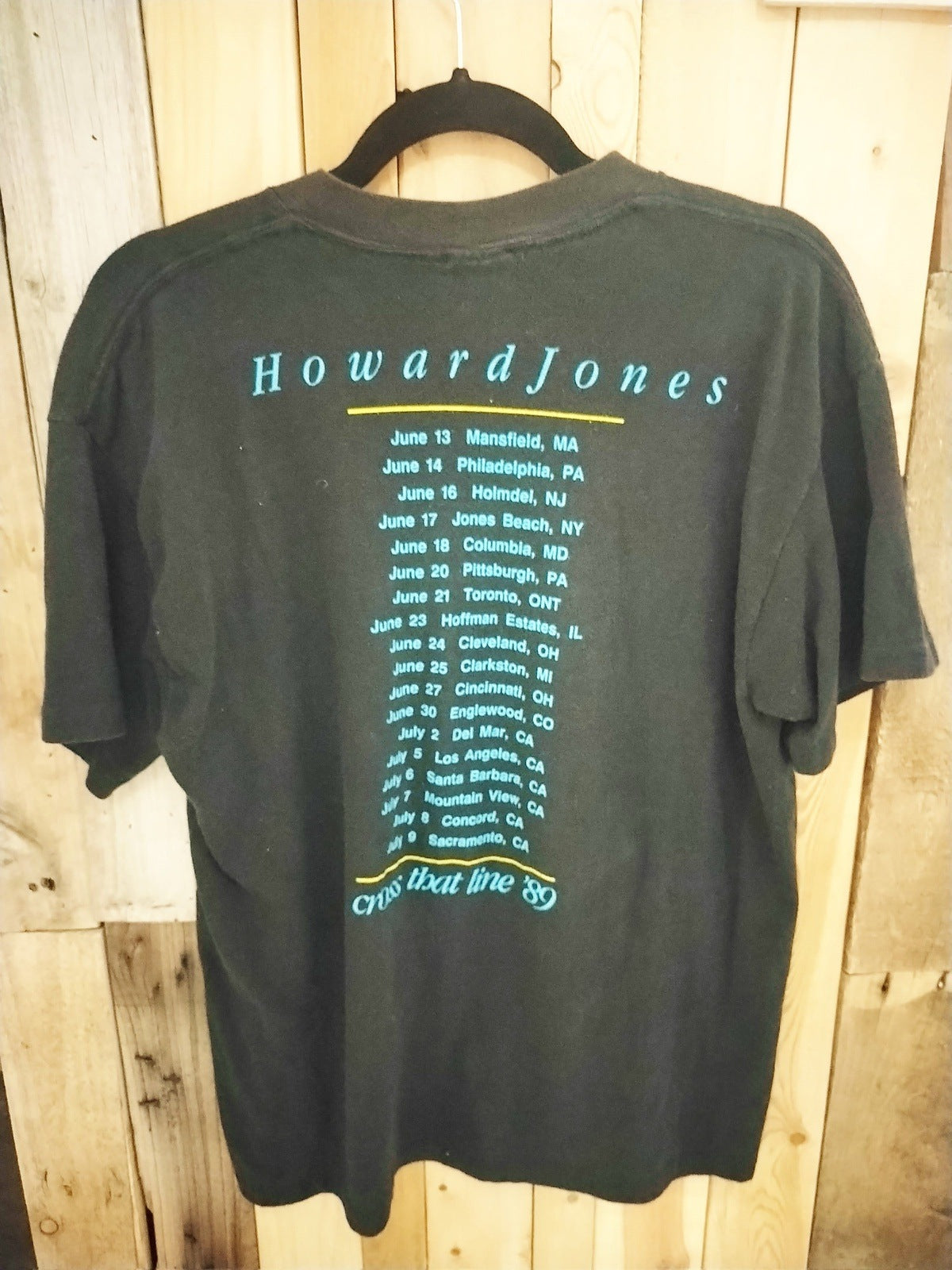 Howard Jones Original 1989 Tour T Shirt Size XL 545525DQ