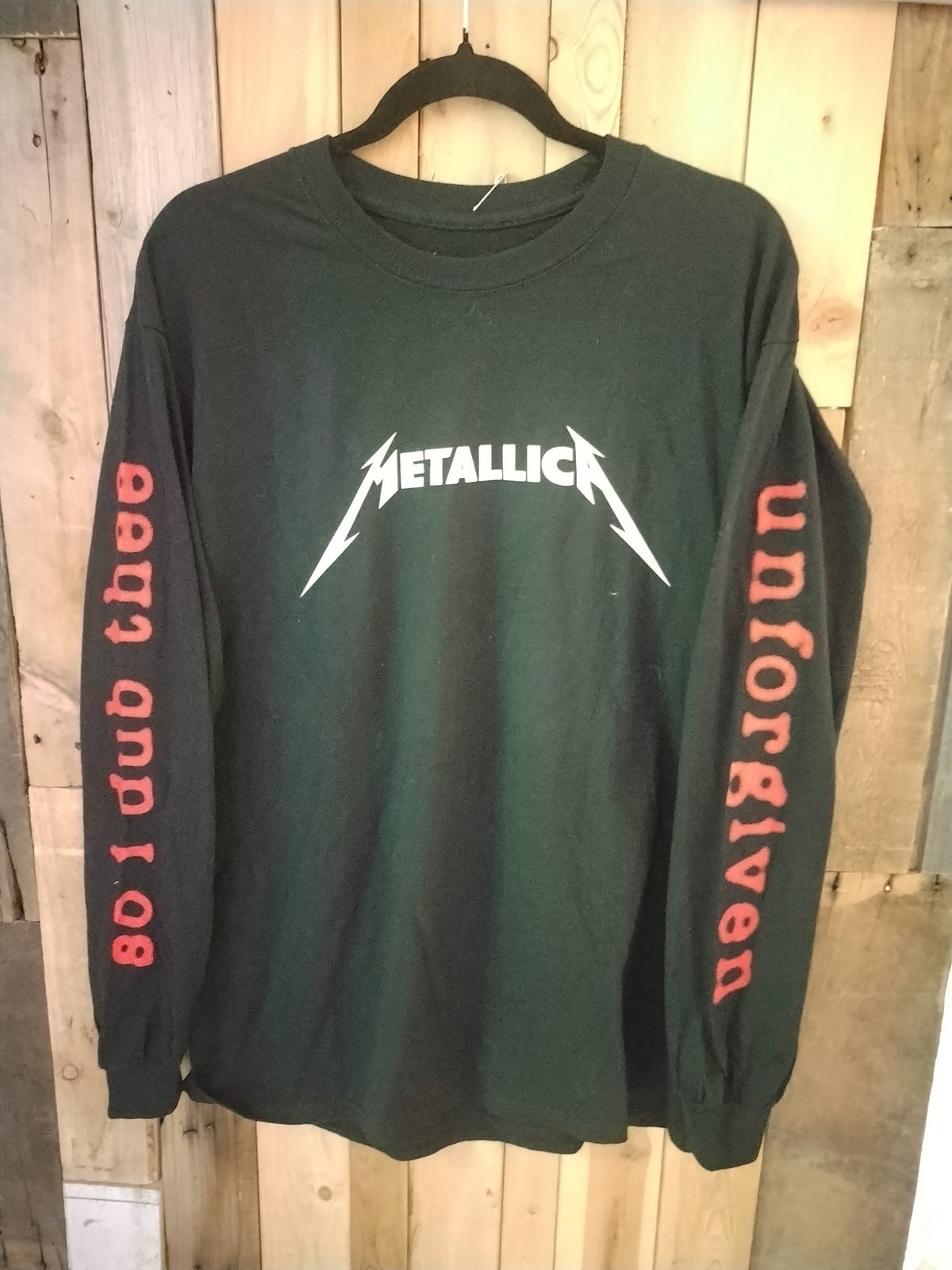 Metallica Long Sleeve Men's T shirt Size Medium Official Merchandise World Tour 1991 Unforgiven