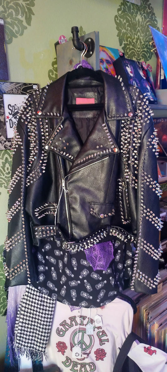 Azalea Wang 2X Studded Moto Jacket