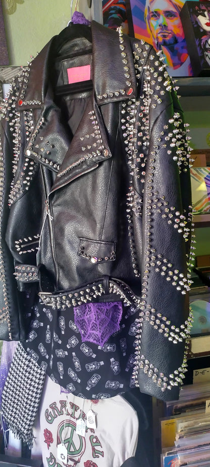 Azalea Wang 2X Studded Moto Jacket