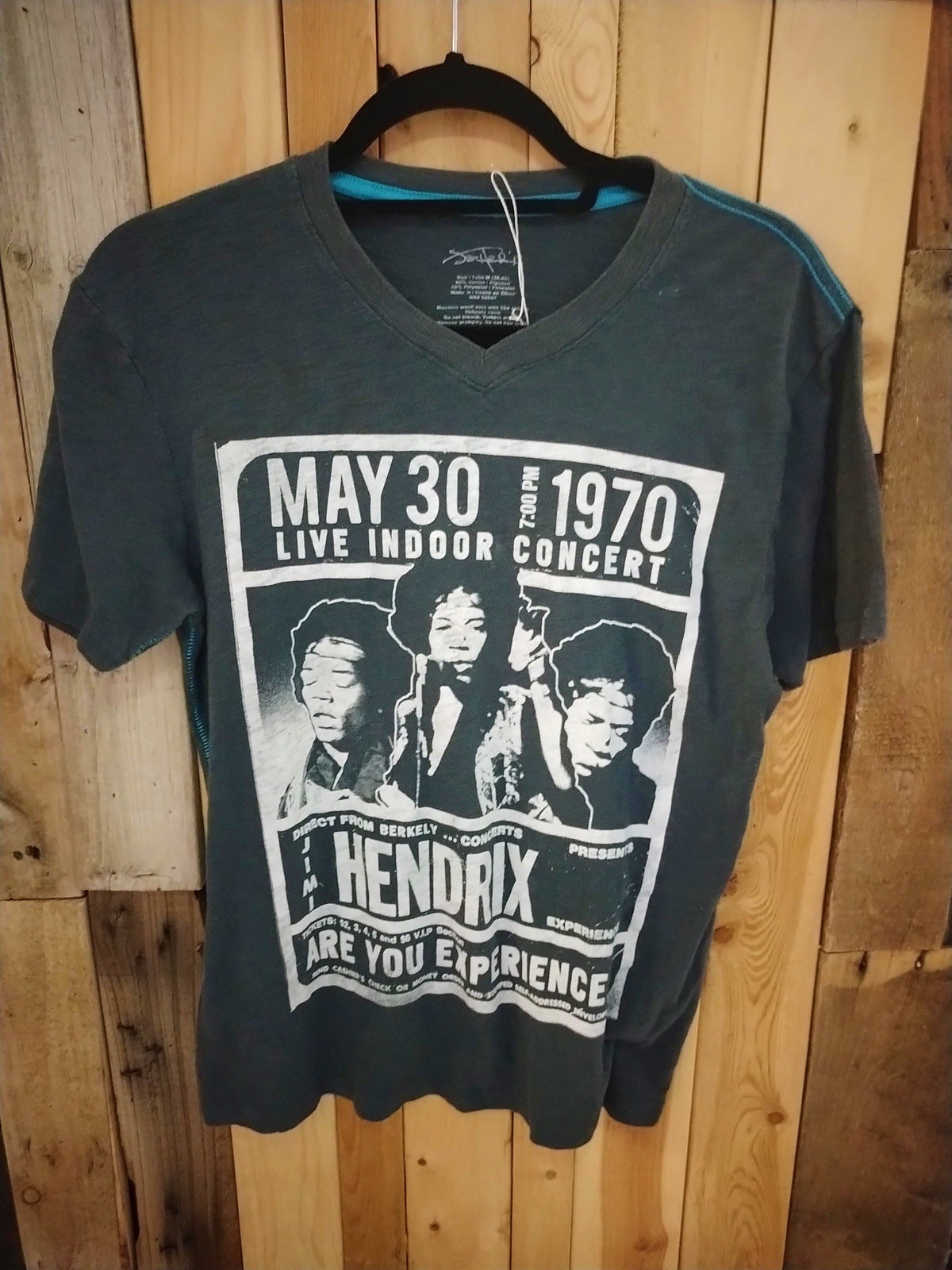 Jimi Hendrix Official Merchandise V Neck T Shirt Size Medium