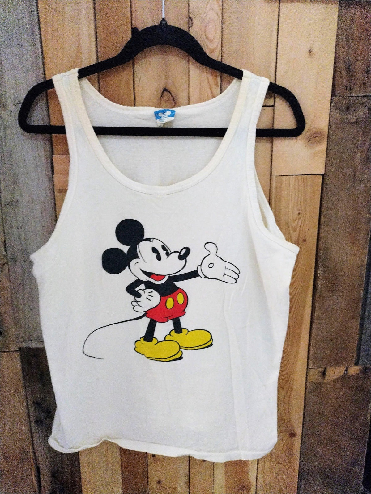 Vintage 1980's Mickey Mouse Tank Top Size Large 362984DQ