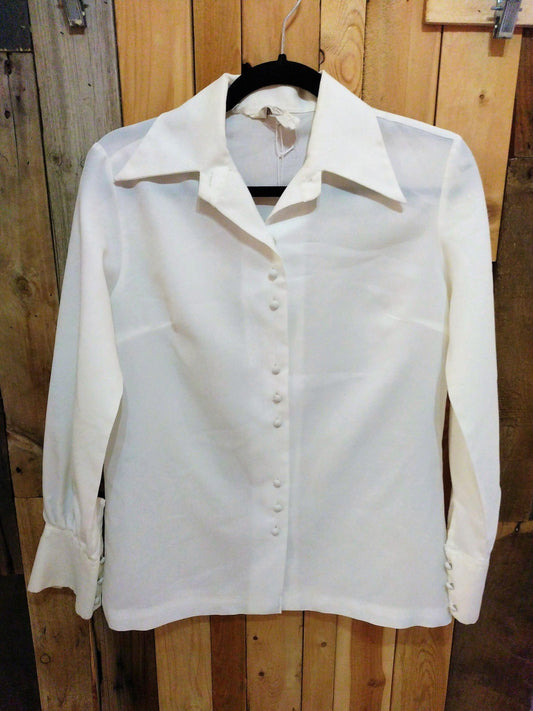 Vintage Montgomery Ward Women's Long Sleeve Top Size Small