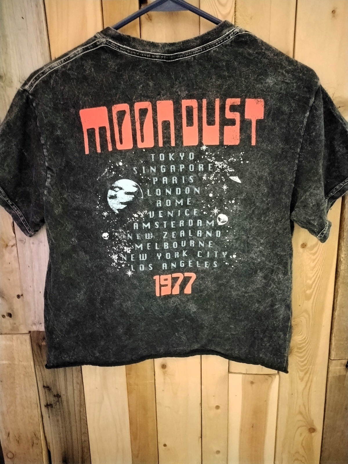 Moon Dust Music Fest 1977 Women's Crop T Size Small