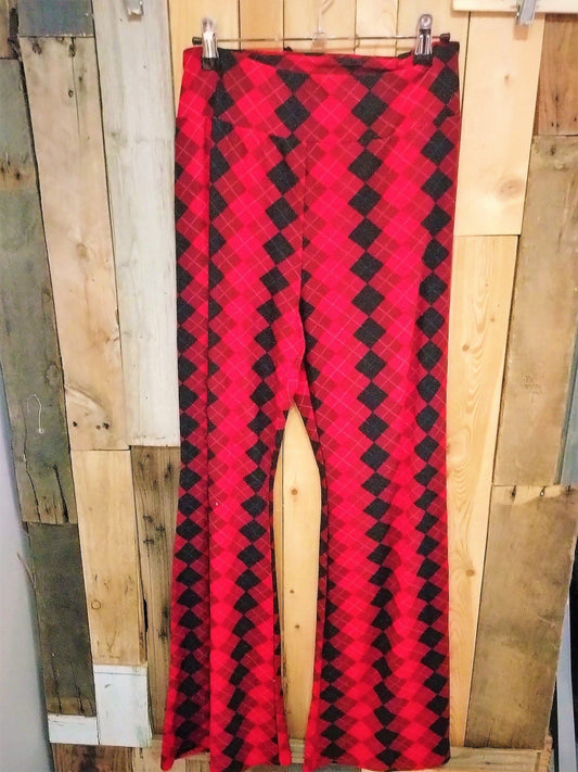 NOBO No Boundaries Women's Plaid Flared Leggings Size XXXL 21