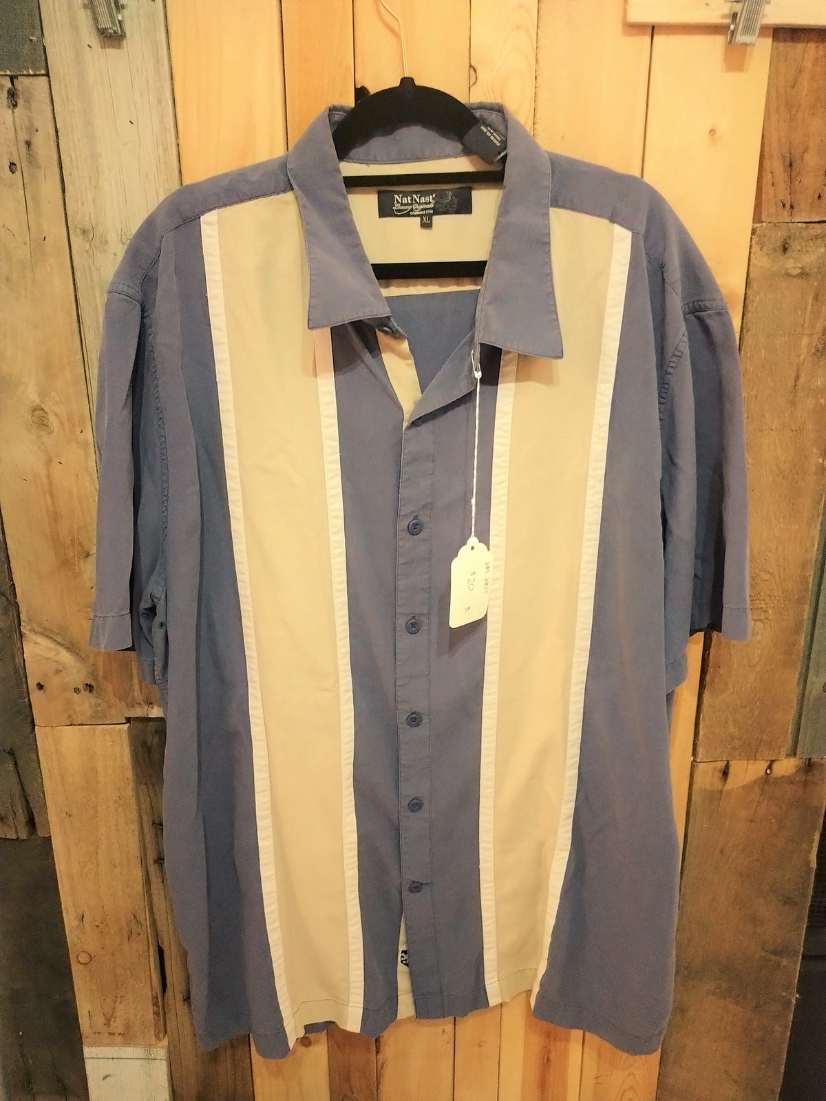 Nat Nast Men's Short Sleeve Bowling Shirt Size XL