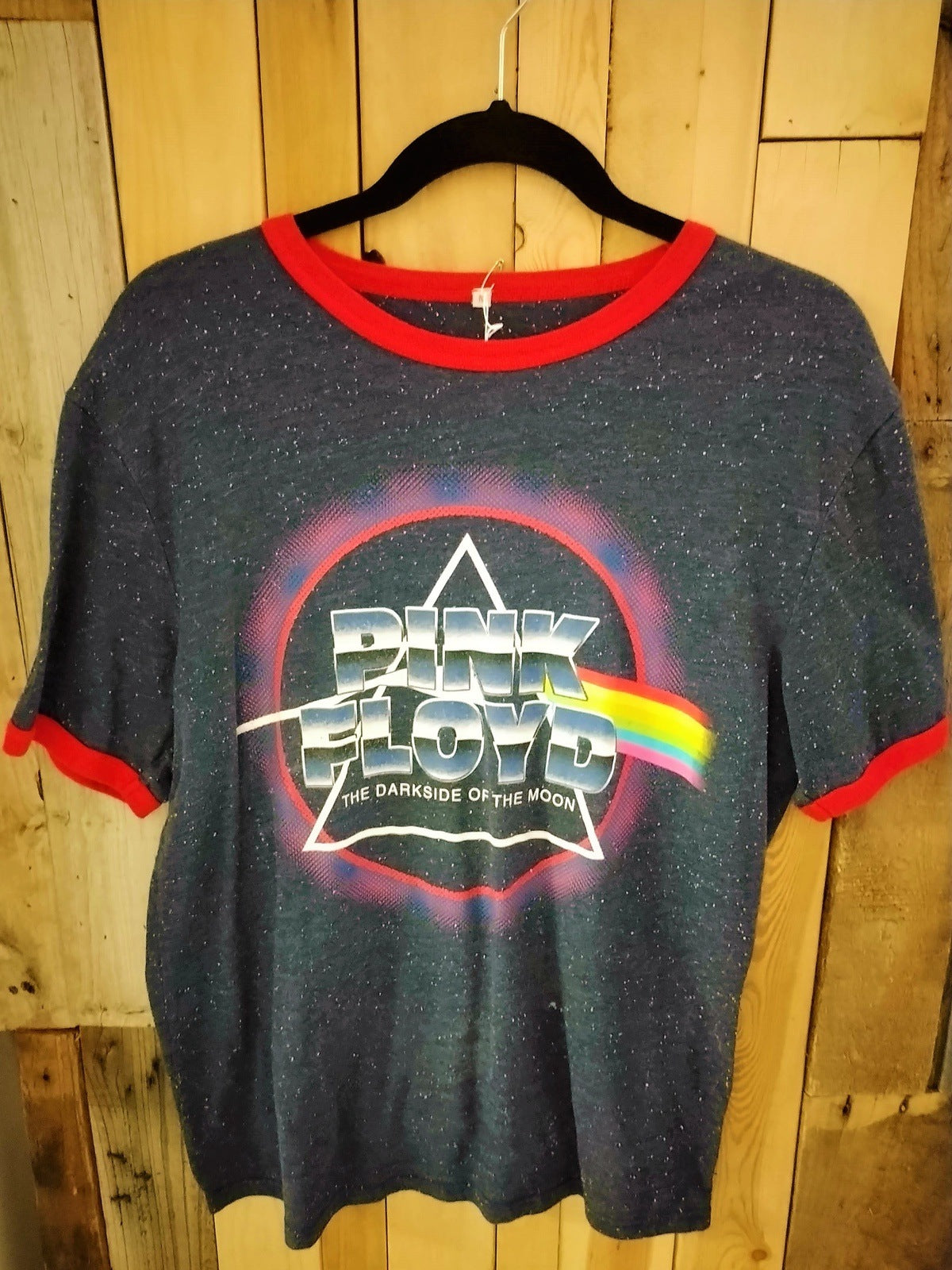 Pink Floyd Dark Side of the Moon Ringer T Shirt Size Medium