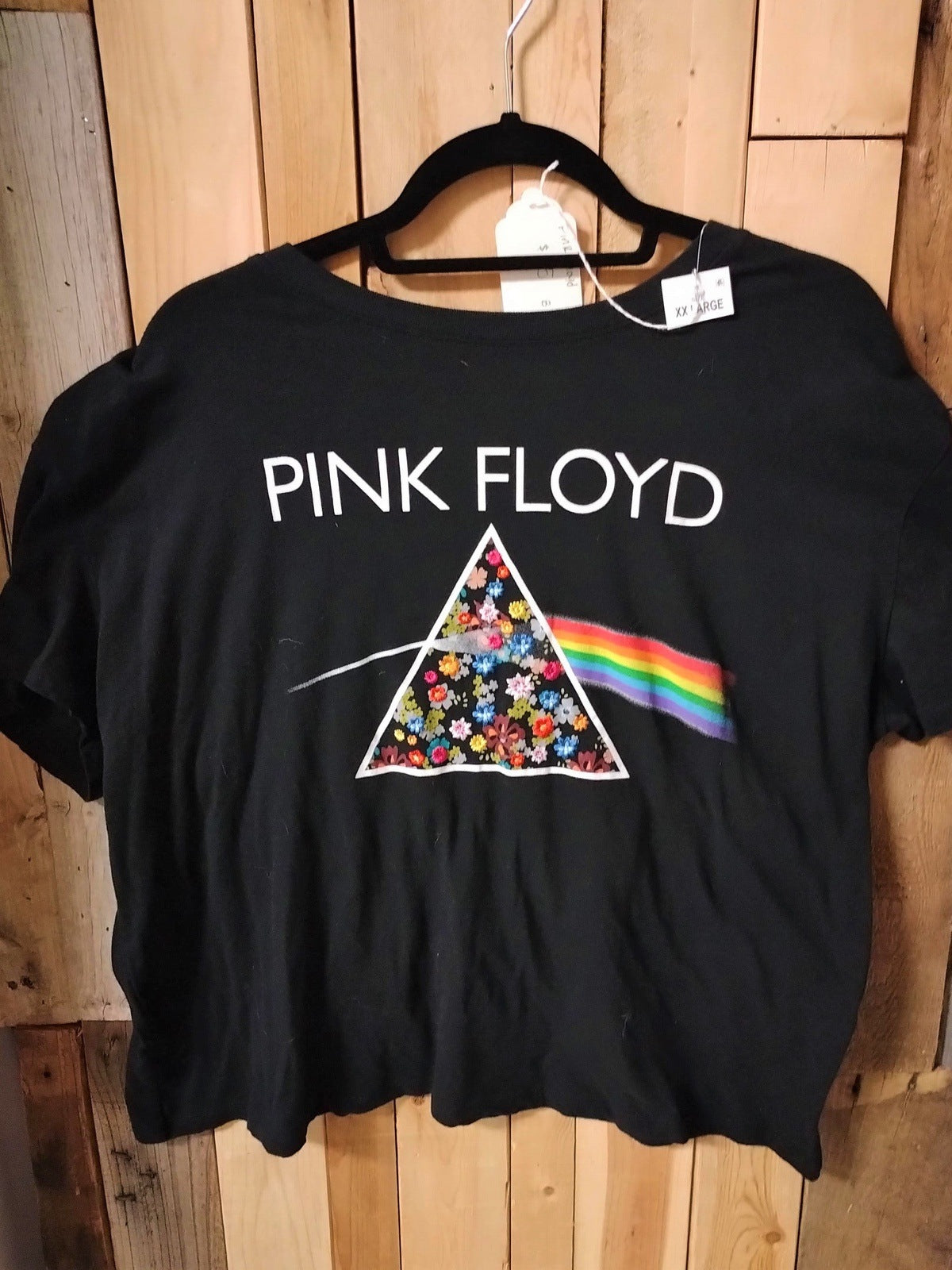 Pink Floyd "Dark Side of the Moon" Flower Prism Women's T Shirt XXL NEW with Tags