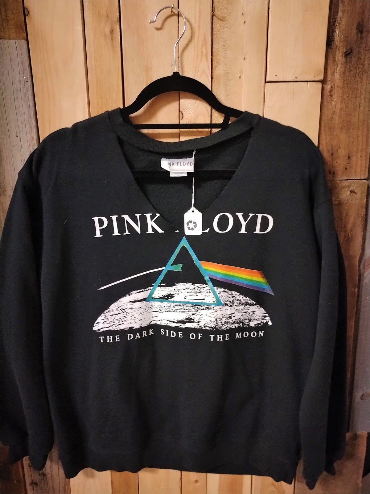 Pink floyd dark side of the hot sale moon sweatshirt