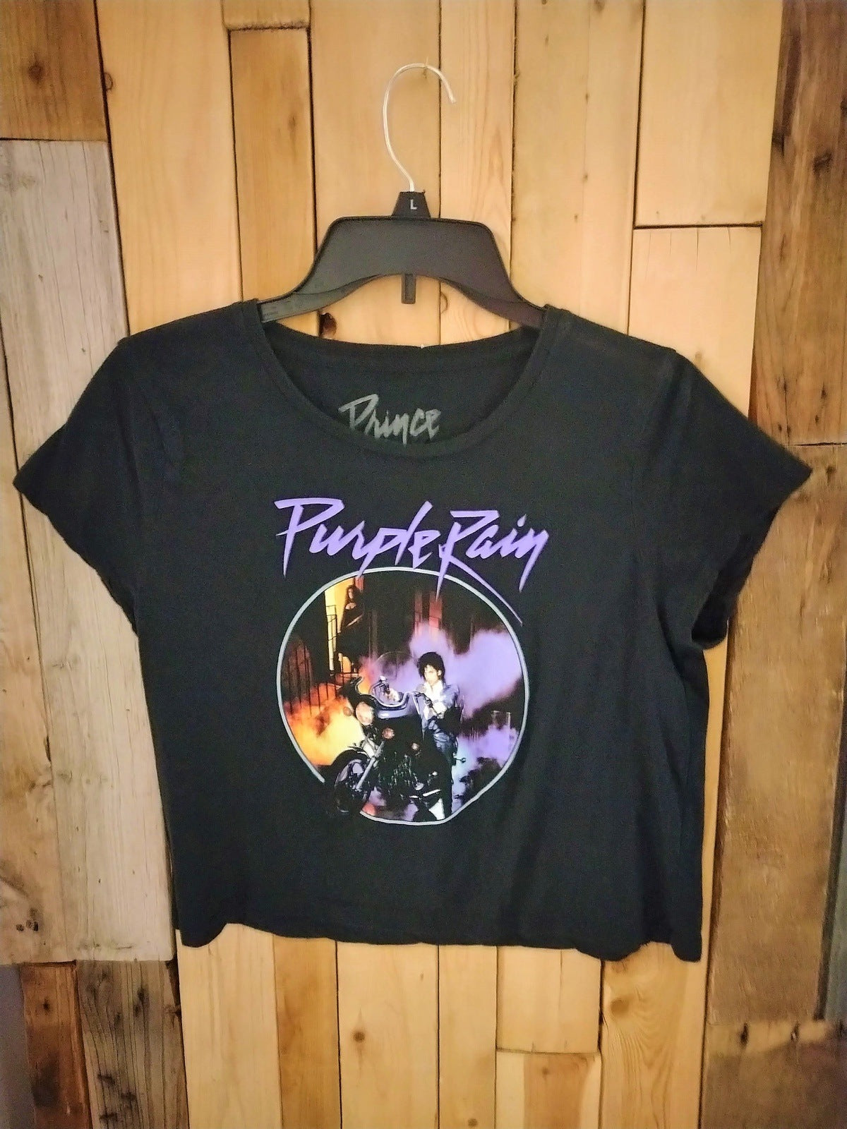 Prince "Purple Rain" Official Merchandise Women's Size Medium Crop T Shirt