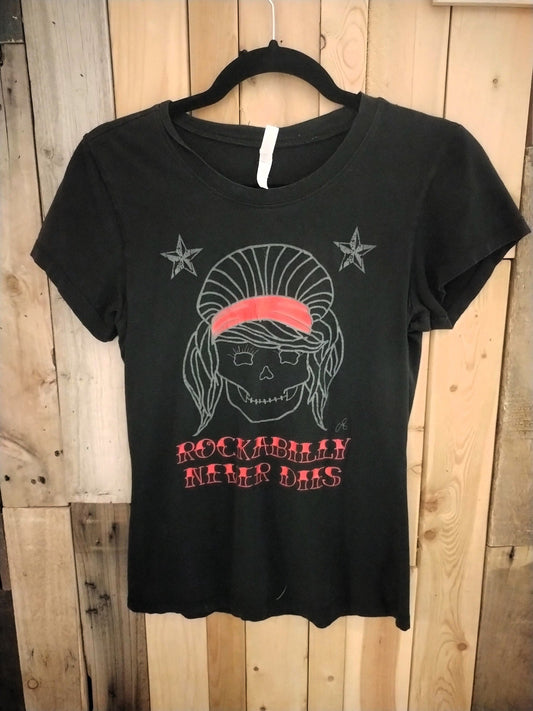 Rockabilly Never Dies Junior T Shirt Size XL