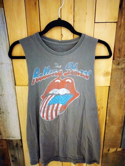 Rolling Stones Official Merch Cut into Tank T Shirt Size Medium