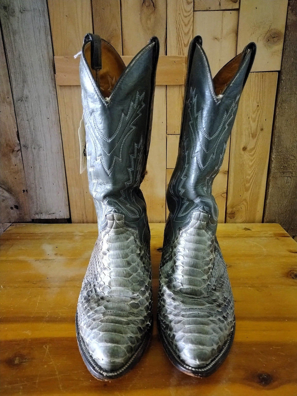 Saul Boots Men's Python Western Boots Size 7