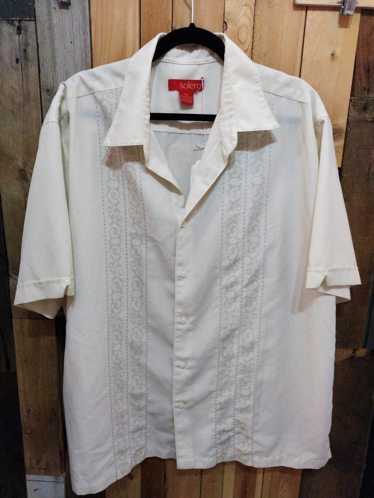Solero Men's Short Sleeve Vintage Style Shirt Size XXL