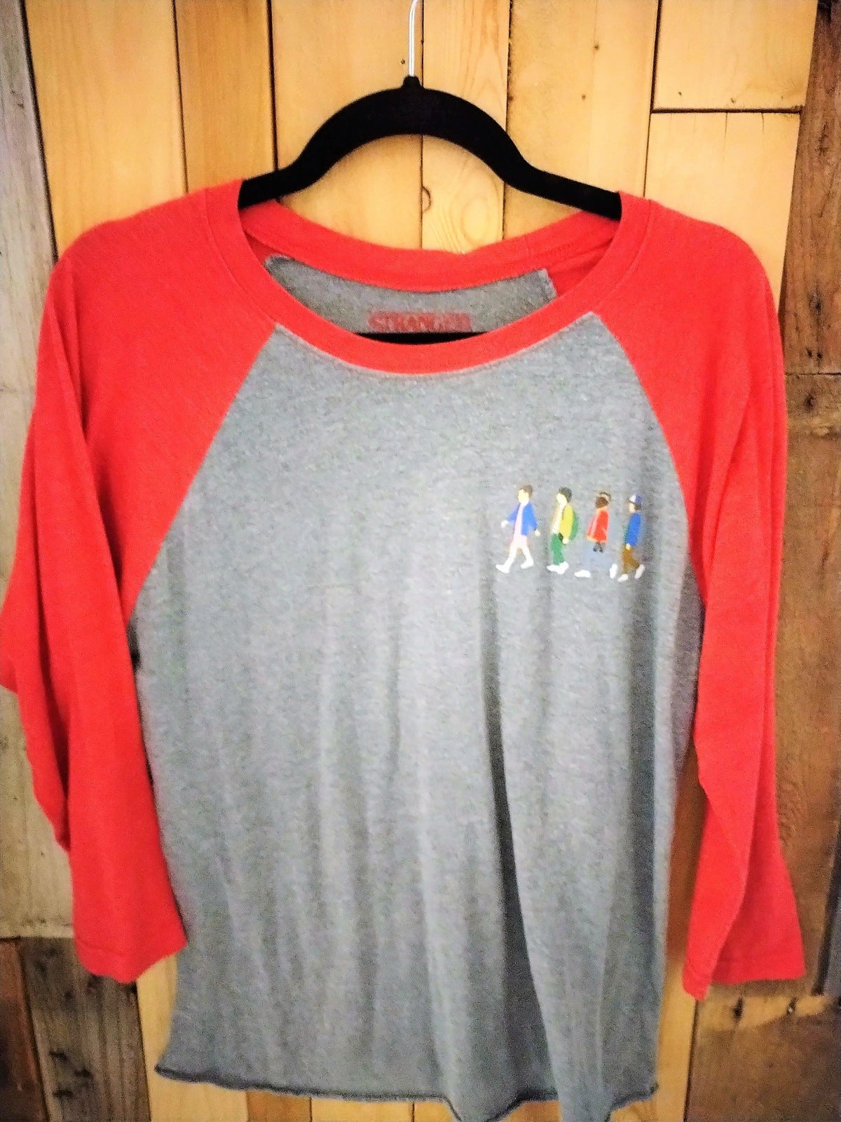 Stranger Things Official Merchandise "Abby Road" Baseball Tee Shirt Size Medium
