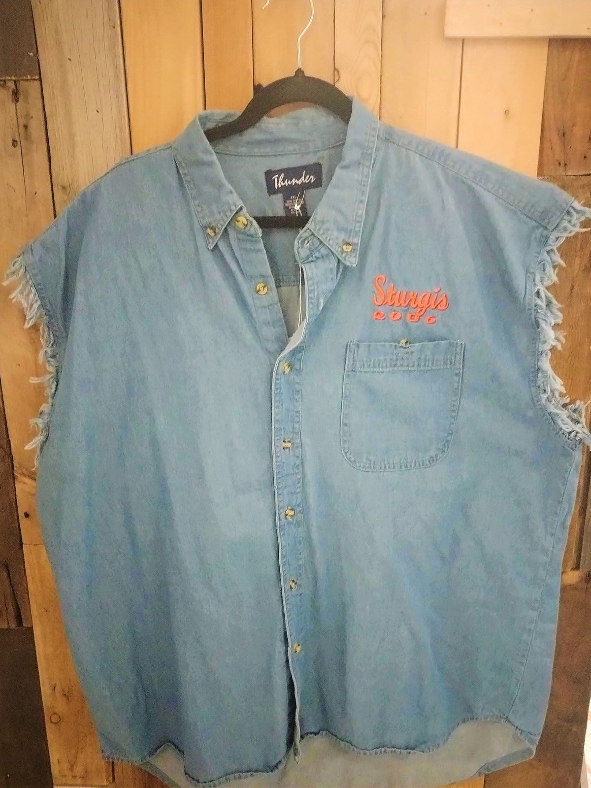 Sturgis 2006 Sleeveless Button Up Shirt Size XXL