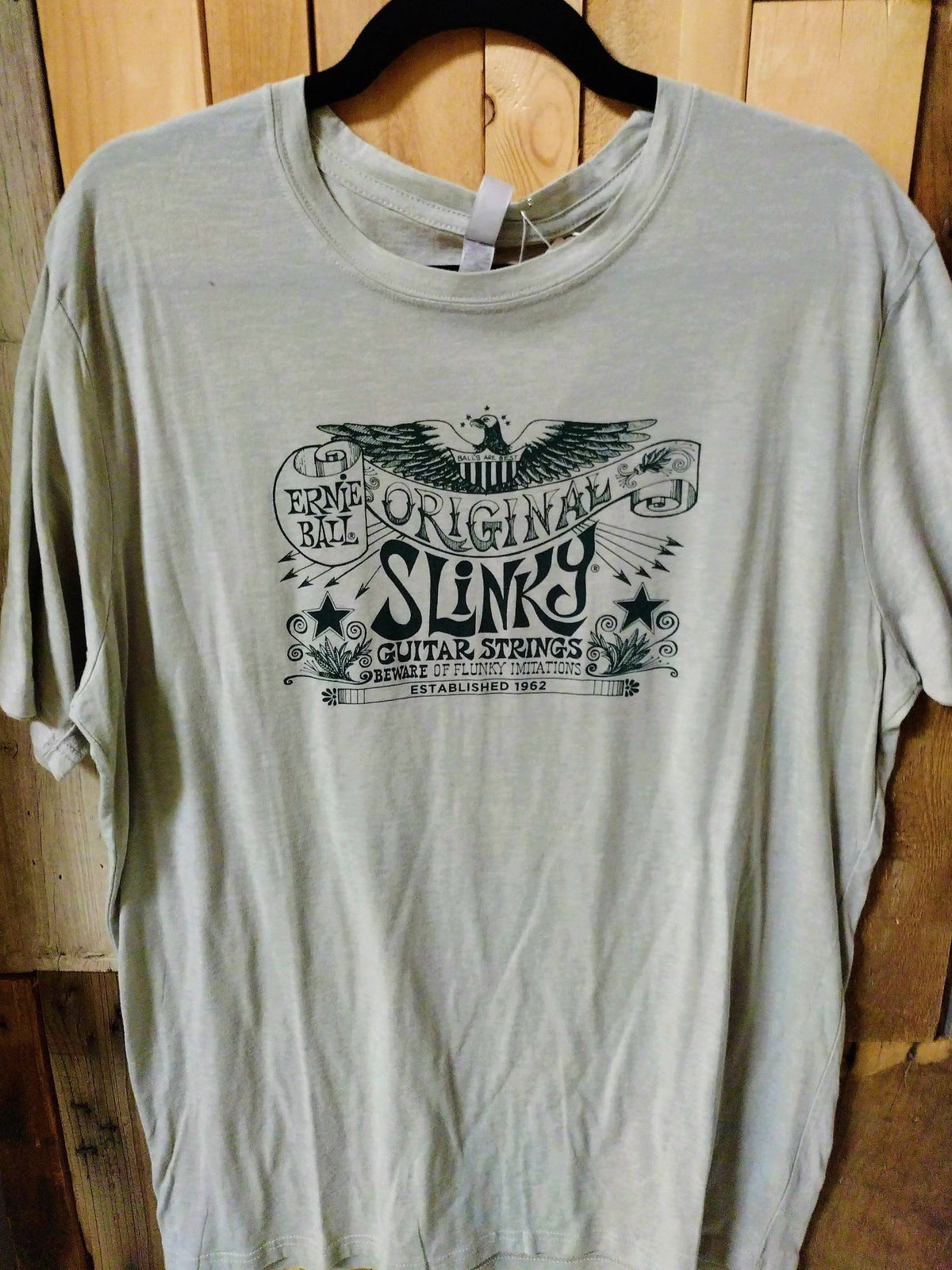 Ernie Ball Original Slinky T Shirt Size XXL Gray