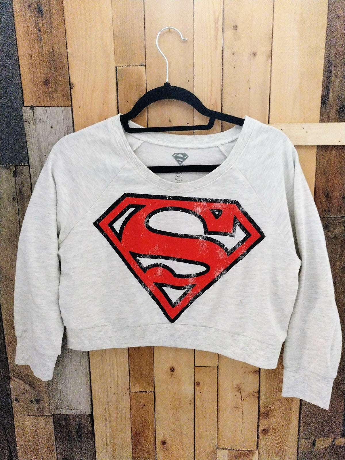 Superman Official Merchandise Women's Crop Sweatshirt Size Large 325852WH