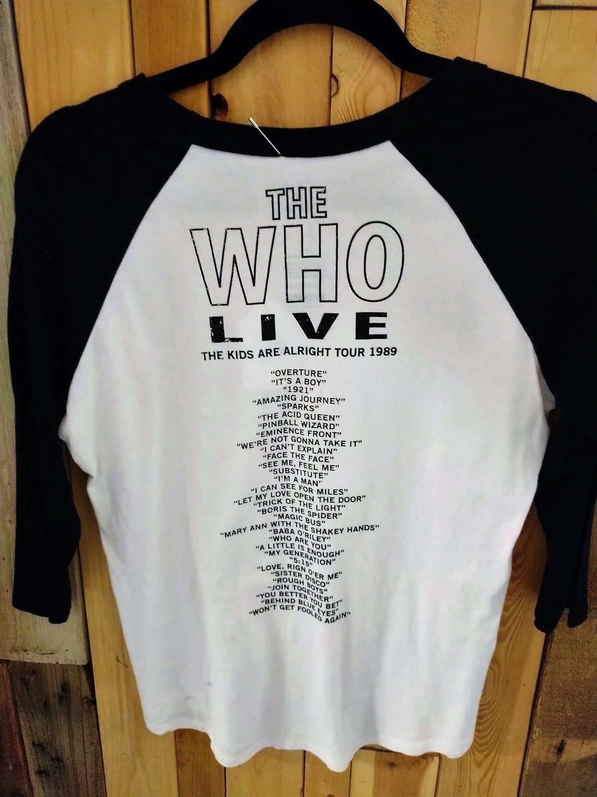 The Who Baseball Style Tee Shirt Size Small