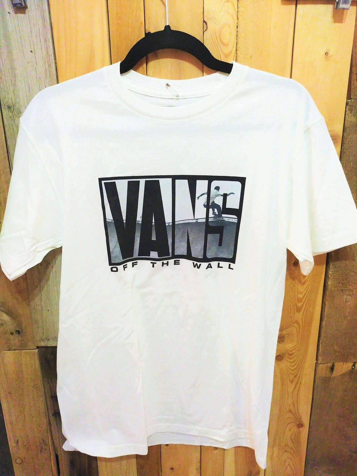 Vans Off The Wall T Shirt MN Split Screen White T Shirt Size Small New with Tags 652751WH