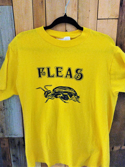 Vintage 1970's "Fleas" Tee Shirt Size Small By "What's New"