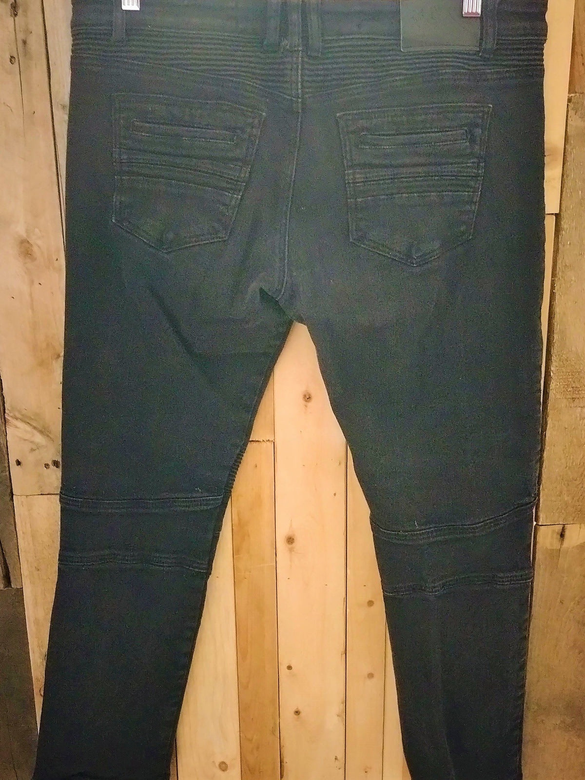 X Ray Men's Black Moto Jeans Size 36/30