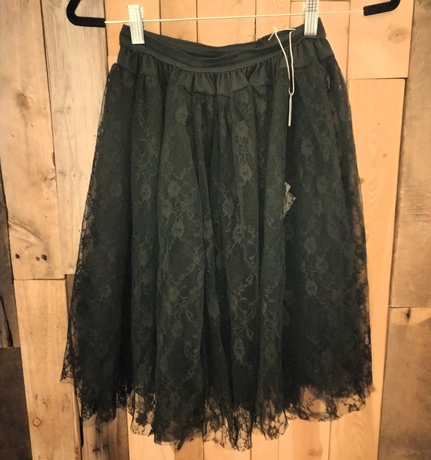 Black Lace Goth Skirt Size Small through Large