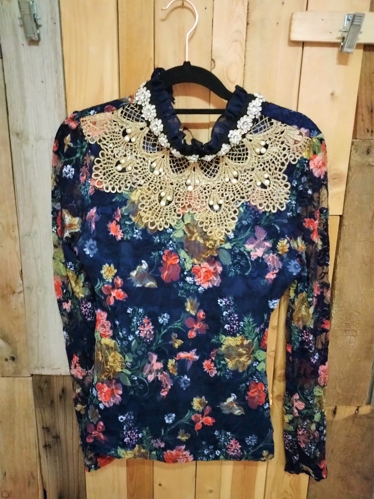 Boutique Women's Top Lace and Embellishments Size S/M