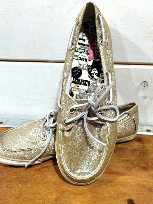 Rock & Candy Gold Sparkle Women's Size 8 - New