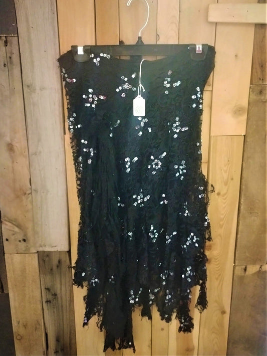 Arden B Women's Size Small Black Lace Embroidered Skirt- New With Tags!